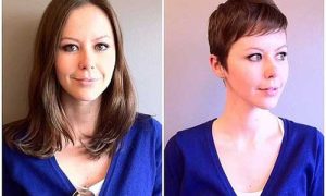 Before and After Short Haircuts