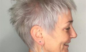 50+ Gray Choppy Spiky Pixie | Short stacked hair, Short hair styles for