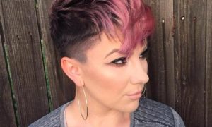 Pastel Pink And Brown Pixie Fauxhawk